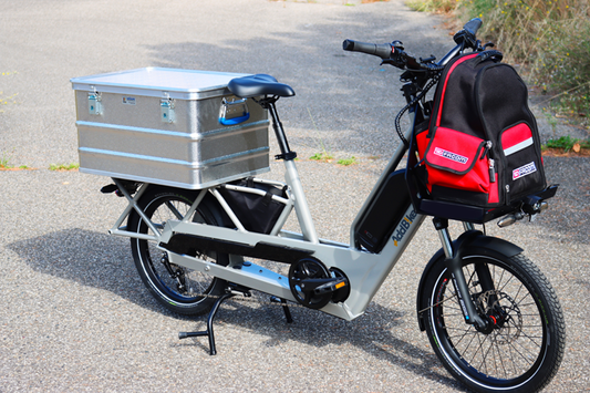 Exemple de vélo cargo pour les techniciens de maintenance