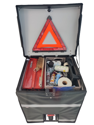 Chargement arrière vélo cargo électricien