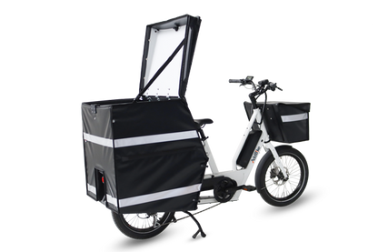 Zoom vélo cargo électrique professionnel